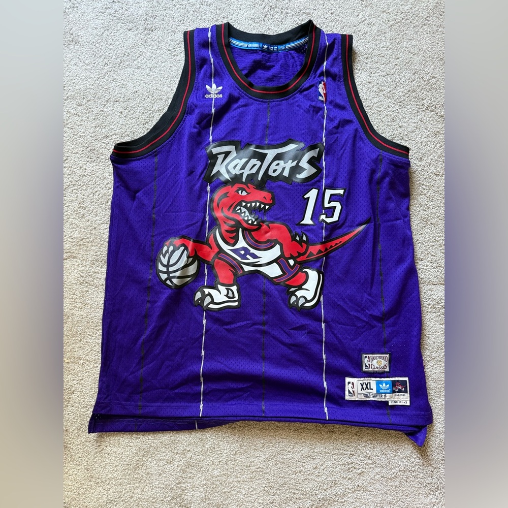 Vince Carter. Toronto Raptors. Hardwood Classics Jersey. AUTHENTIC, XXL